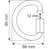 D Quick Link 10 mm - Стоманен майон с муфа
