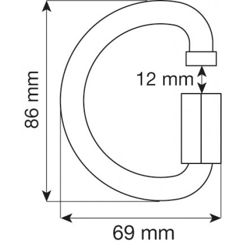 D Quick Link 10 mm - Стоманен майон с муфа