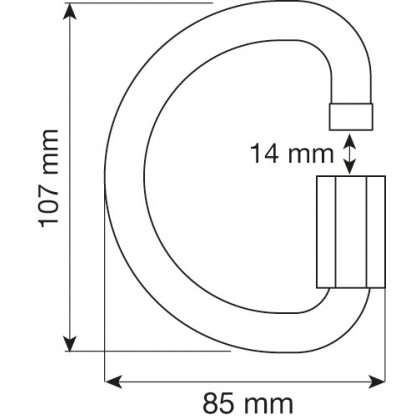 D Quick Link Alu 12 mm - Алуминиев майон с муфа