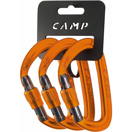 Orbit Lock Pack orange - 3 locking carabiners