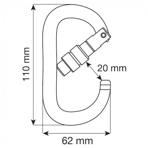 Oval XL 3Lock - карабинер с триактова автоматична муфа