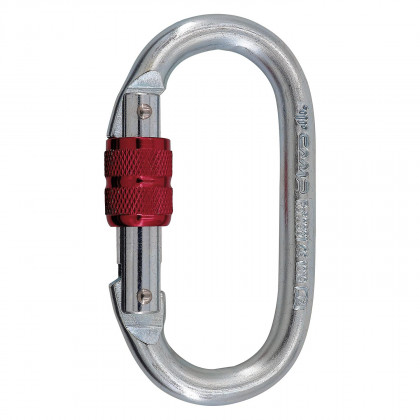 Oval Standard Lock - Стоманен карабинер с муфа