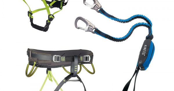 Kit Vía Ferrata C.A.M.P. Kinetic Rewind Comp - Disipador De Energía, Mosquetones Icarus, Ligero