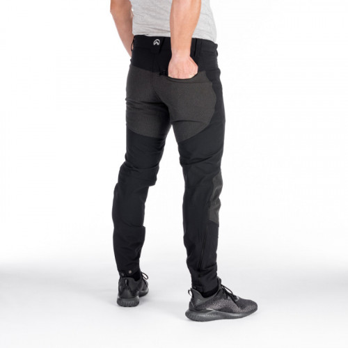 Northfinder Frederick Black - Stretch outdoor pants rib-structure