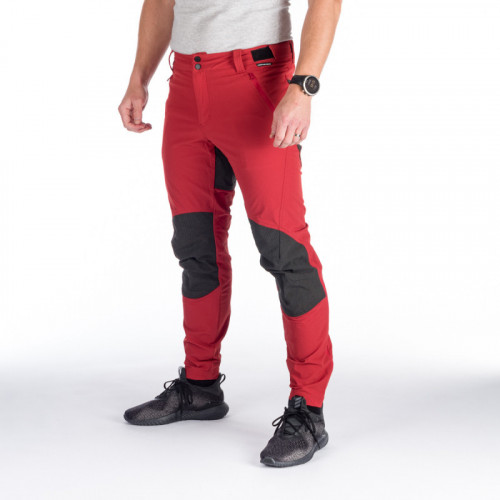 Northfinder Frederick Darkred - Stretch outdoor pants rib-structure