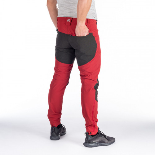 Northfinder Frederick Darkred - Stretch outdoor pants rib-structure