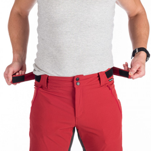 Northfinder Frederick Darkred - Stretch outdoor pants rib-structure