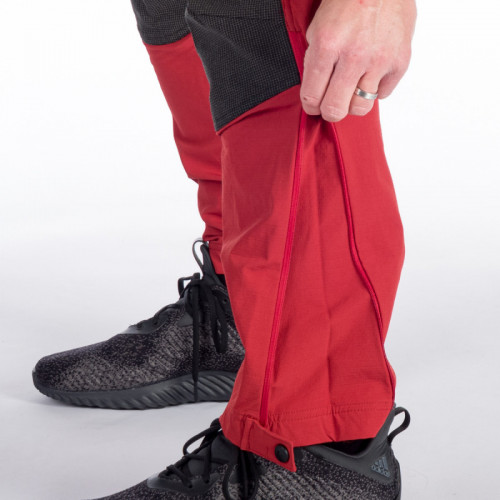 Northfinder Frederick Darkred - Stretch outdoor pants rib-structure
