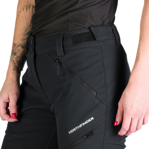 NorthFinder Lora Black - Trekking softshell pants