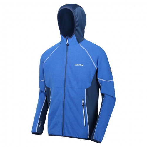 Kinver Hooded Stretch Fleeace - blue - men