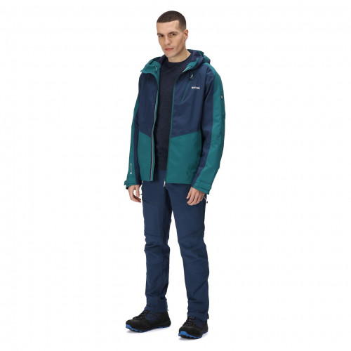 Regatta Highton Stretch II Waterproof Jacket Blue Pacific Green
