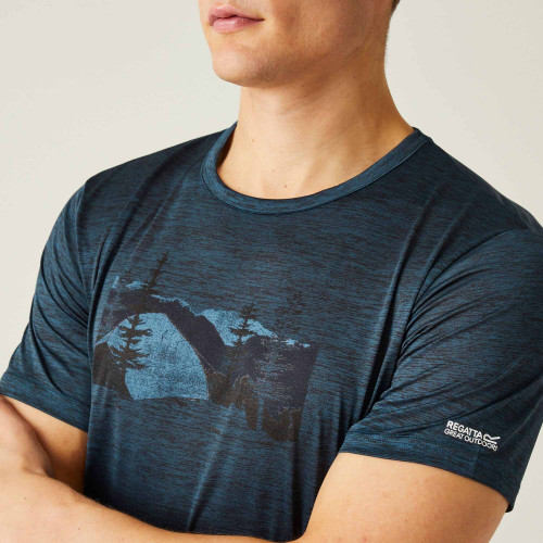 Regatta Fingal Denim Marl - Mъжка тениска