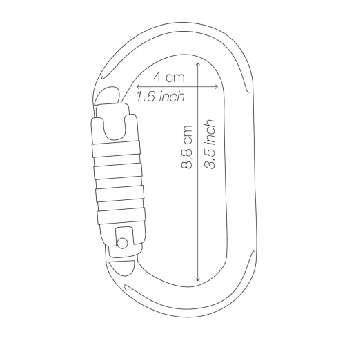 Petzl OK TRIACT-LOCK карабинер за работа на височина и спасителни дейности