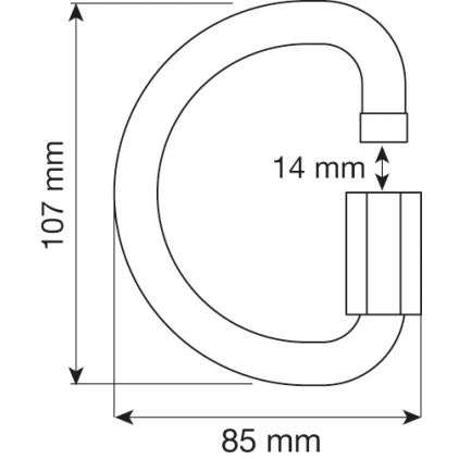 D Quick link Alu 12 mm - quick link