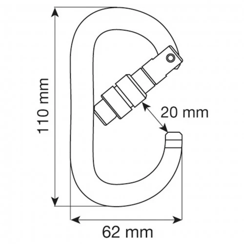 Oval XL 3Lock - карабинер с триактова автоматична муфа