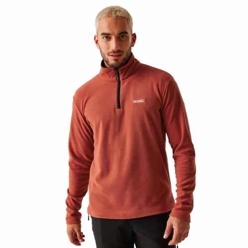 Мъжки полар с половин цип Thompson Red Ochre на Regatta