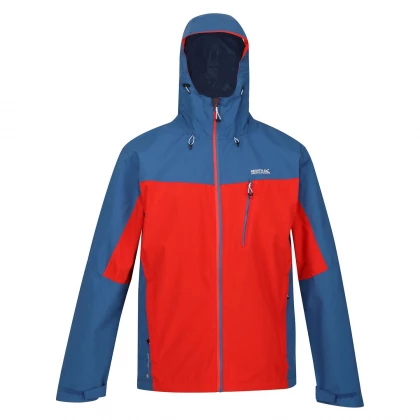 Birchdale Waterproof Jacket Blue Rusty Red