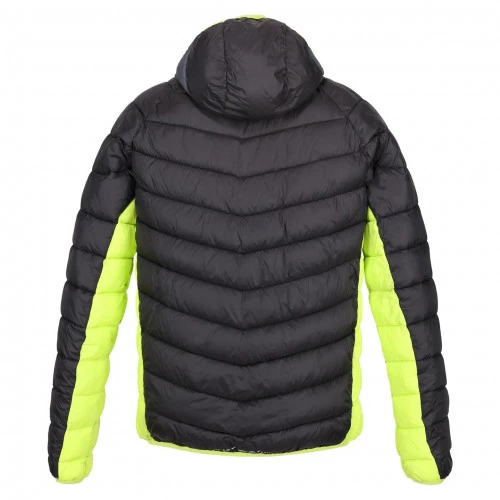 Regatta Harrock Hooded Puffer Jacket Black Dark Grey