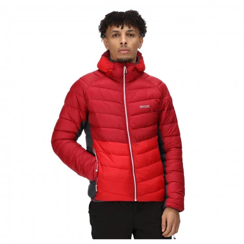 Regatta Harrock Hooded Puffer Jacket Dark Red