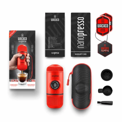 Nanopresso Lava Red + Case