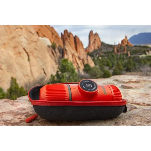 Portable espresso machine Wacaco Nanopresso Lava Red with Case